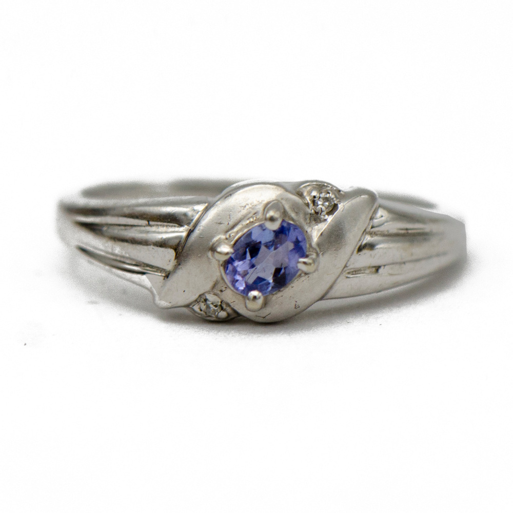 Petite Tanzanite & Diamond Ring